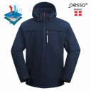 Softshell jakk Atlanta, XL, PESSO, tume sinine, &otilde;huniiskus 5000g/m&sup2; 24h, niiskuskindel 8000 mm