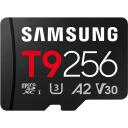 Samsung M&auml;lukaart T9 microSD MB-MH256T/WW, 256 GB, UHS-I U3, V30, A2, SD adapter, veekindel, l&ouml;&ouml;gikindel