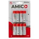 Amico Батарея AA 9141823, 8шт, длительного действия, безопасная для окружающей среды, алюминиевая фольга