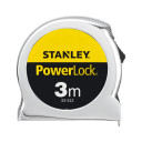 Mērlente Powerlock 3m, hromēts korpuss, 19mm asmens, 1-33-522, Stanley