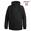 Striukė su gobtuvu Turin, 2XL, Pesso, juoda, 65% medvilnė, 35% poliesteris