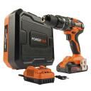 Ударная дрель - отвертка 20V, POWERPLUS, POWDP15211, Номинальная мощность: 20 В, Макс. крутящий момент: 50 Нм