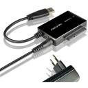Axagon USB 3.0 - SATA 6G adapteris ADSA-FP3, 22 cm kabelis, strāvas adapteris