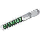 Tellur Pagaidu stāvvietas karte TLL171221, 125 x 19mm, 72g, Cinka sakausējums, Sudraba, 6 magnētiskie skaitļi