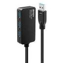Lindy 43159 USB 3.0 ilginimo centras 10m, 3 jungtys, juodas