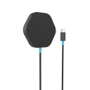 Беспроводное зарядное устройство с максимальной мощностью 30 Вт и дизайном HEXAGON Wireless Charger HEXAGON 110 Тёмно Серый Синий CNS-WCS110 CANYON