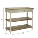 Papildu galds SAMIRA 97x35xH80,5cm, antīki balta/dabisks 13728 Allit