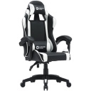 Gaming chair with 2D adjustable armrests 90&deg;&ndash;135&deg; backrest recline head and lumbar pillows up to 120 kg Core SGCH2 Black-White CNE-SGCH2W CANYON