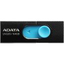 Adata USB флеш-накопитель AUV220-64G-RBKBL 64 ГБ, USB 2.0, Слайд, Черный, Синий, Крепление для ремешка