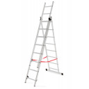 ALUMINIUM TRIPLE SECTION MULTI-PURPOSE LADDER 3x8 150kg AW23080 AWTOOLS