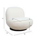 Atpūtas krēsls PAMELA balts 20251