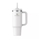 Termokrūze ar salmiņu Stanley The Quencher H2.0 FlowState Tumbler 1,18 L – balta