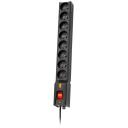 Lestar Pagarinātājs LXA 816 1966004291, 8 kontaktligzdas, 3m, 230V, 16A, 909J, slēdzis, aizsardzība pret pārslodzi