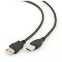 Gembird USB удлинитель CCP-USB2-AMAF-6 1.8 м черный, USB 2.0 AM к AF, 30u'' позолоченные контакты