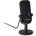 Endorfy mikrofons EY1B013, frekvence 30 - 18000 Hz, bitu ātrums 24 bit, USB Type-C, melns, galda montāža, 2 m kabelis