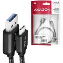 Axagon USB-C kuni USB-A 3.2 kaabel BUCM3-AM15AB 1.5m must, 1 USB-C, 1 USB 3.2, 3A, kootud