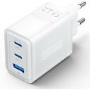 Vention зарядное устройство FERW0-EU 65W PD быстрая зарядка, 3 устройства, 2 USB-C, 1 USB-A, AC, белый