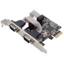 Digitus RS232 seerianpordi laienduskart, DS-30000-1, 2xRS-232, PCIe, ASIX99100, 230400bps, &uuml;hilduv Windowsiga