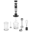 Bezvadu 4 in 1 rokas blendera komplekts ar Click & Mash funkciju 180 W nerūsējo&scaron;ā tērauda / melns korpuss 03605 Caso