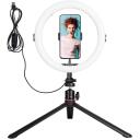 Agfa Photo Ring Light telefoniholderiga ARL11, 120 LED, 11 tolli, USB, 10-100% heledus, 1 telefoniadapter