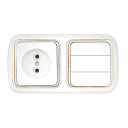 Pistikupesa ja l&uuml;liti HARMONY LUX, 3 klahvi BYLECTRICA