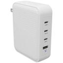 Hyper strāvas adapteris HJ1001WHWWGL, 145W, 4 porti, 2x24 pin USB-C 140W, 1x9 pin USB A 18W, 1x24 pin USB-C 45W