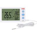 Uni-T A12T temperatūras un mitruma mērītājs, 4.5" LCD, -10&deg;C ~ 50&deg;C, 20% ~ 95% RH, pulkstenis, trauksme, 12/24h režīms