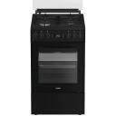 Whirlpool Kokk W5G8LMSWTB, 60L, gaasipliit, elektriline ahi, must, 4 p&otilde;letit, automaatne s&uuml;&uuml;te, auru tehnoloogia