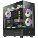 Gamemax Korpus NEX C51 BK, 1+1 x 3.5", 1 x 2.5", 2 x USB 3.0, 1 x USB-C, 7 laiendusslotti, must