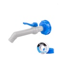 PP 45° krāns ar IBC S60x6 adapteri 25mm šļūtenei, IBCS60-GTM453419, komplektā ar PTFE lentu un blīvējumu