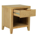 Nakts skapītis CHAMBA, 40x50xH55cm, ar 1 atvilktni, koks: ozola finieris, krāsa: dabīgs 87172 Allit