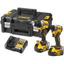 Dewalt 18V XR 2- t&ouml;&ouml;riista harjadeta komplekt DCK2051P2T-QW, 2 x 5Ah akud, 4A Laadija
