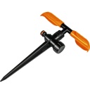 Lapu rotējo&scaron;ais sprinklers ar 2 ieročiem, BRADAS, ECO-PW3345, stabils kāts, 15 m laistī&scaron;anas zona