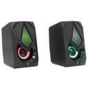 White Shark Garsiakalbiai BEAT GSP-619 2.0, 6W, 2x2 col., 160-20000 Hz, 3,5 mm, USB 5 V, RGB LED ap&scaron;vietimas