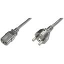 Digitus Strāvas kabelis AK-440110-012-S, 1.2m, 10A, CEE 7/7, IEC C13, melns, veidots