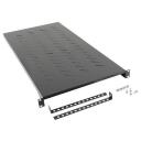 Lanberg 19" riiul 1U AK-1013-B, 483x900mm, 25kg, must RAL9004, ees- ja tagas monteerimine