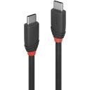 Lindy USB 3.2 C-C kabelis 36907 1.5m, 20Gbps, juodas, PVC korpusas, nikelio jungtys, auksu padengti kontaktai