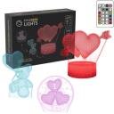 Manta Dekoratīvā lampa SNL115RGB, 5W, 11.4cm, 10cm, 21.7cm, 5V, AA, USB, 2m, daudzkrāsaina, LED, sirds