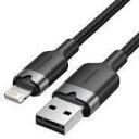 Vention USB 2.0 Type-A vyri&scaron;kas į Lightning vyri&scaron;ką 1m juodas kabelis, 2.4A, 480Mbps, nailono apvija, aliuminio korpusas