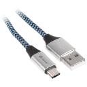 Tracer USB 2.0 Type C Mees - A Mees Kaabel TRAKBK46266, 1m, Must, Sinine, Sirge, 1 tk.