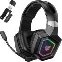 Onikuma GT806 austiņas, GT806 Black, 50mm, RGB, vadu, Bluetooth 5.4, Wi-Fi 2.4 GHz, 20h, 15m, 1000mAh