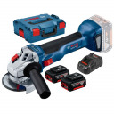 Leņķa slīpmašīna GWS 18V-10, 2x5.0Ah, 1880CV 06019J4004