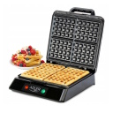 Perfect Belgian waffle maker 1500 W for four waffles 25×29×14 cm with non stick plates black AD3036 Adler