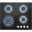 Iseasy gāzes plīts MGBG-604B, 1x1kW, 2x1.75kW, 1x3.3kW, stikla virsma, 4 gatavo&scaron;anas zonas, 56x48cm ni&scaron;a
