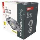 Emos LED prožektor SIMMI ZD3221, 5 W, 450 lm, 230 V, 35 mA, 110&deg;, 3000 K, IP20, alumiinium, poleeritud nikli