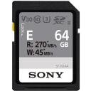 Sony UHS-II m&auml;lukaart SF-E64A.AE, 64 GB, UHS-II, V30, U3, lugemiskiirus 270 MB/s, kirjutamiskiirus 45 MB/s