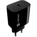 Natec Laadija RIBERA NUC-2395, 20W, 100-240V, 50/60Hz, 3A, 1xUSB-C, 1xUSB-A, kiire laadimine, OVP, OTP, OCP, SCP