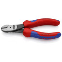 Augstas Leverage Diagonālais Griezējs, Knipex, 74 02 200 SB, 200 mm, melns, ar polētu galvu un ergonomiskām rokturiem