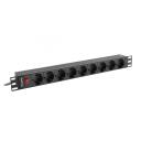 Lanberg Pikendus PDU-09F-0300-BK, 4000W, 220V, 16A, 9xSchuko, 3m, must