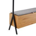 Drēbju pakaramais AALBORG ar soliņu 97x32xH180cm, ozols 45095